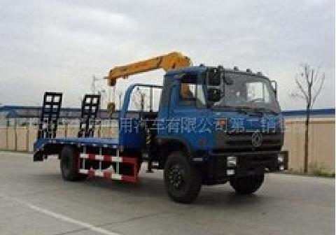 東風(fēng)153低平板帶隨車吊 價格 圖片 生產(chǎn)廠家