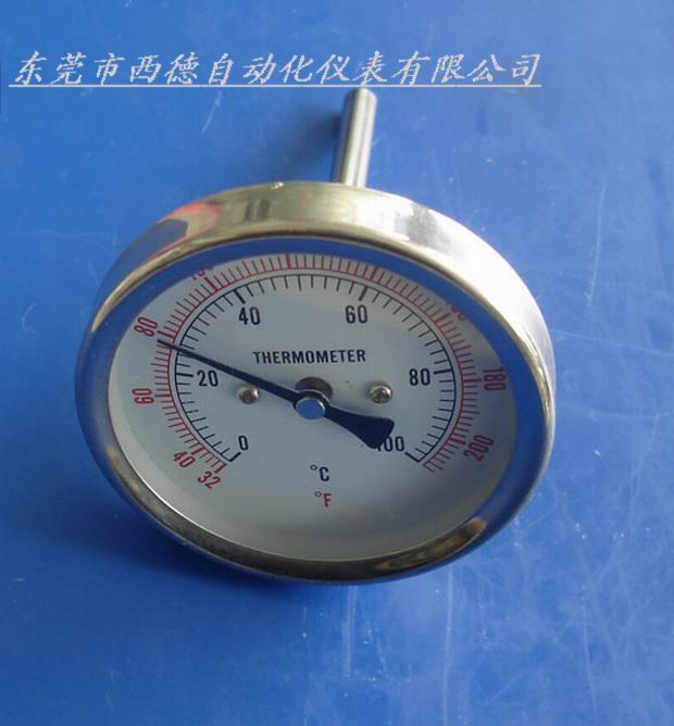 軸向全不銹鋼雙金屬溫度計