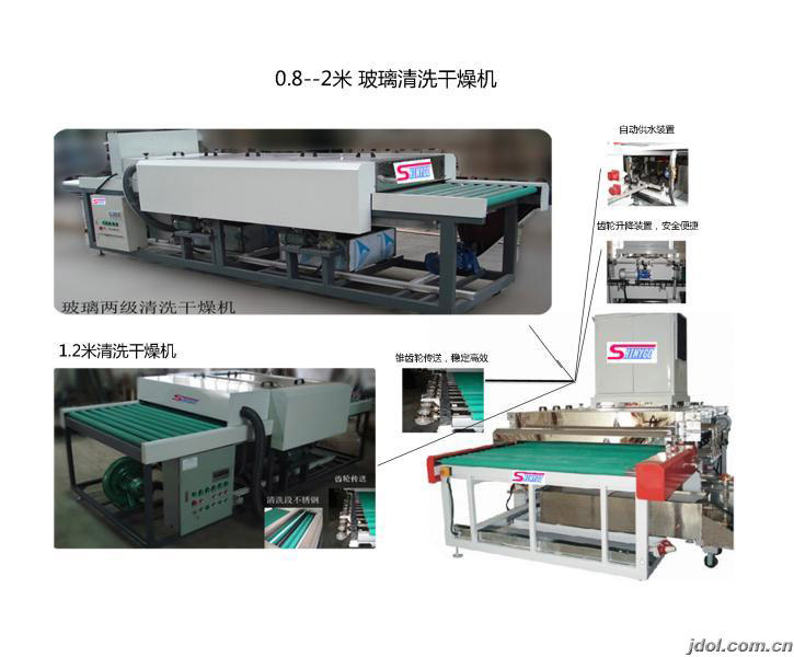 中型玻璃清洗機干燥機