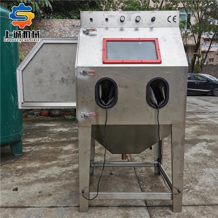 9080不銹鋼濕式噴砂機(jī)精密制品液體手動(dòng)噴砂設(shè)備水式噴砂