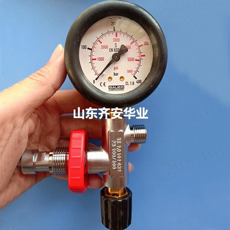 河北化工廠消防供應(yīng)BAUER空氣填充泵JUNIORII壓力表高壓充氣管