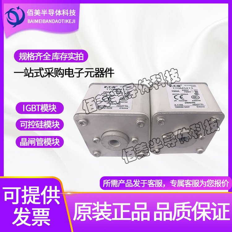 Bussmann巴斯曼快速低壓熔斷器170M5413保險絲底座170M系列