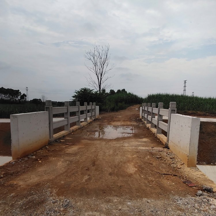河道橋梁扇形圍欄公園園林仿石欄板景區(qū)防護(hù)仿木欄桿水泥防護(hù)欄
