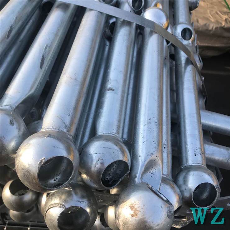 電廠圍護(hù)欄桿立柱廠家WZ熱浸鍍鋅三球接欄桿防護(hù)好安裝規(guī)格齊定制