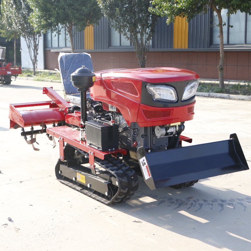 乘坐式旋耕機(jī)35馬力履帶微耕機(jī)大棚山地果園專用拖拉機(jī)