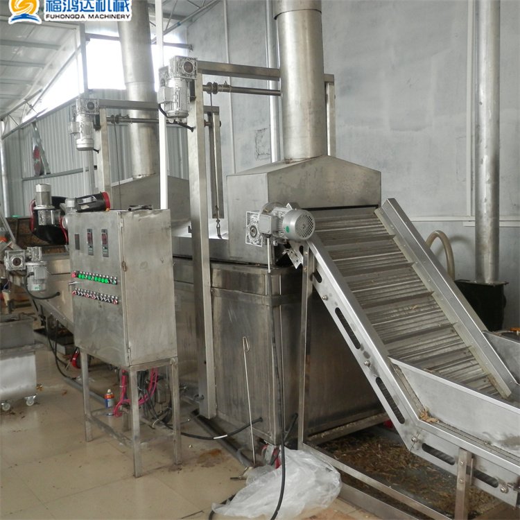 全自動(dòng)油炸流水線電加熱油炸設(shè)備炸鴨脖鴨翅生產(chǎn)線油炸機(jī)