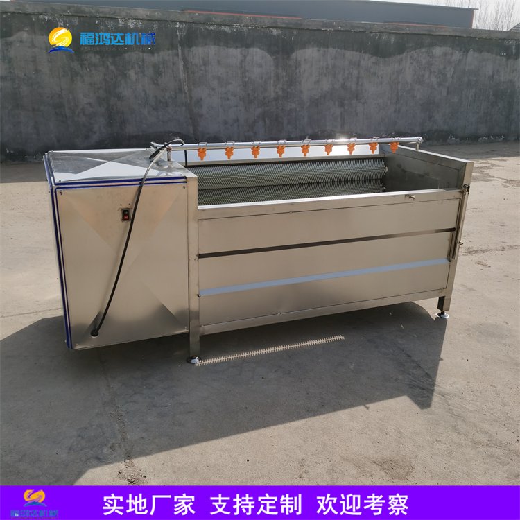 毛刷清洗機果蔬氣泡清洗設備豬頭豬蹄清洗機器福鴻達生產