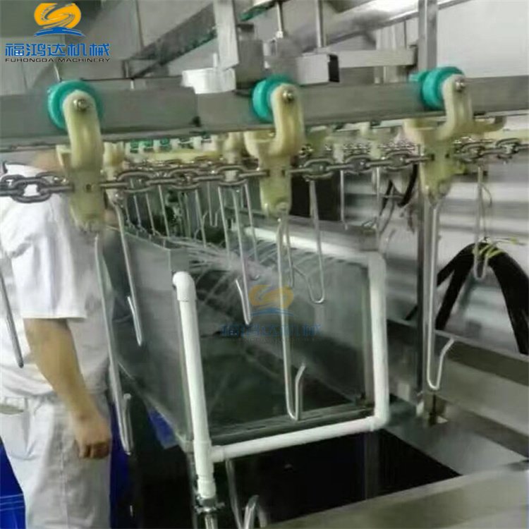 懸掛式炸雞流水線扒雞生產(chǎn)線炸燒雞油炸機(jī)全自動(dòng)油炸設(shè)備