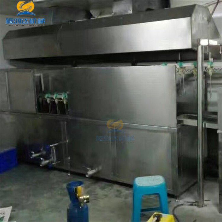 吊掛式炸雞流水線電加熱油炸機全自動炸雞設(shè)備扒雞鹵煮鍋