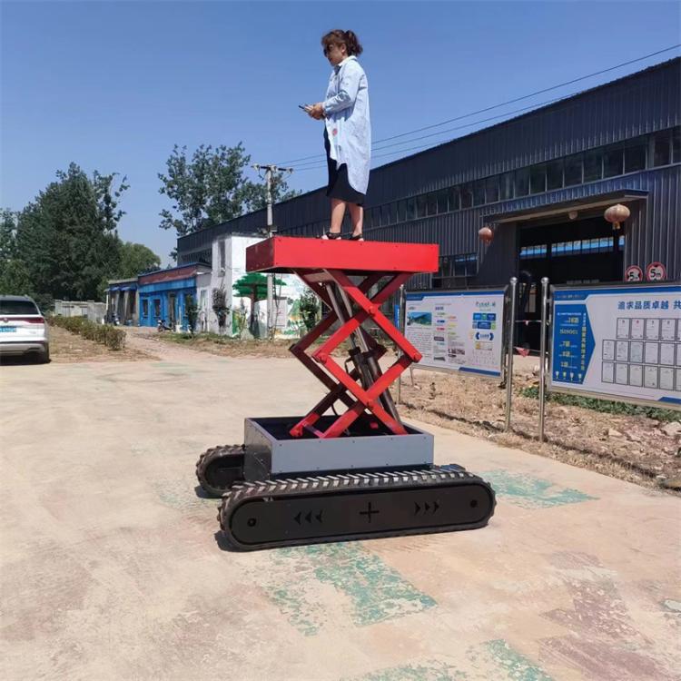 升降履帶底盤現(xiàn)貨電動(dòng)遙控橡膠底盤總成全地形工程機(jī)械臂改裝底