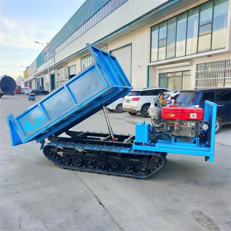 液壓自卸履帶運(yùn)輸車山地爬坡履帶搬運(yùn)車3噸4噸座駕履帶式運(yùn)輸車