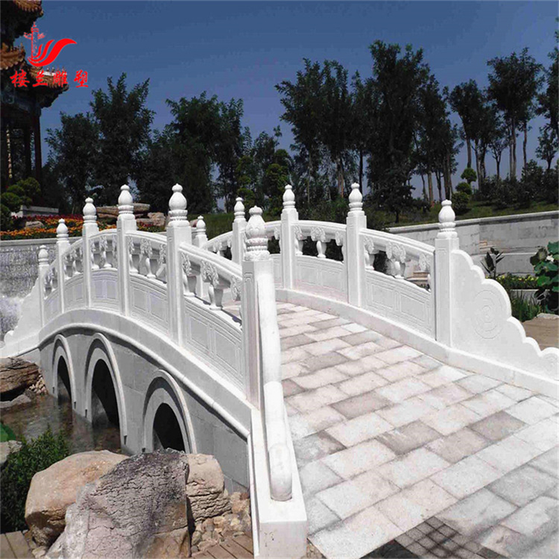 勤緣簡易古典小石橋欄桿河道橋梁漢白玉石護(hù)欄