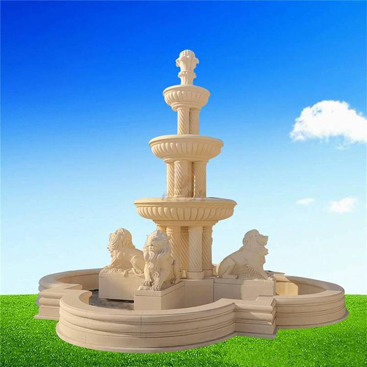 園林用石噴泉戶外石頭流水樓蘭雕塑石雕噴泉雕塑