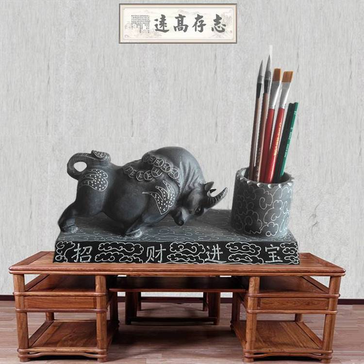 石雕牛來圖加工崛起牛景區(qū)擺放拓荒牛雕塑