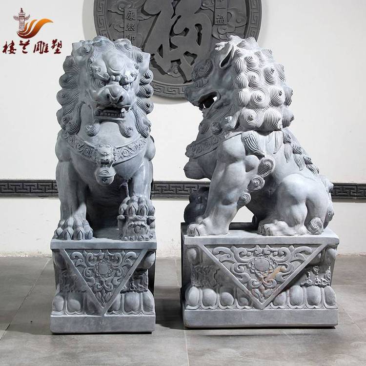 來圖制作漢白玉金錢獅子大門口擺放青石花崗巖石獅子