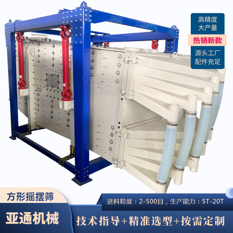 大產(chǎn)量方形搖擺篩種子分選篩建材碳鋼震動篩方圓形精細(xì)往復(fù)篩