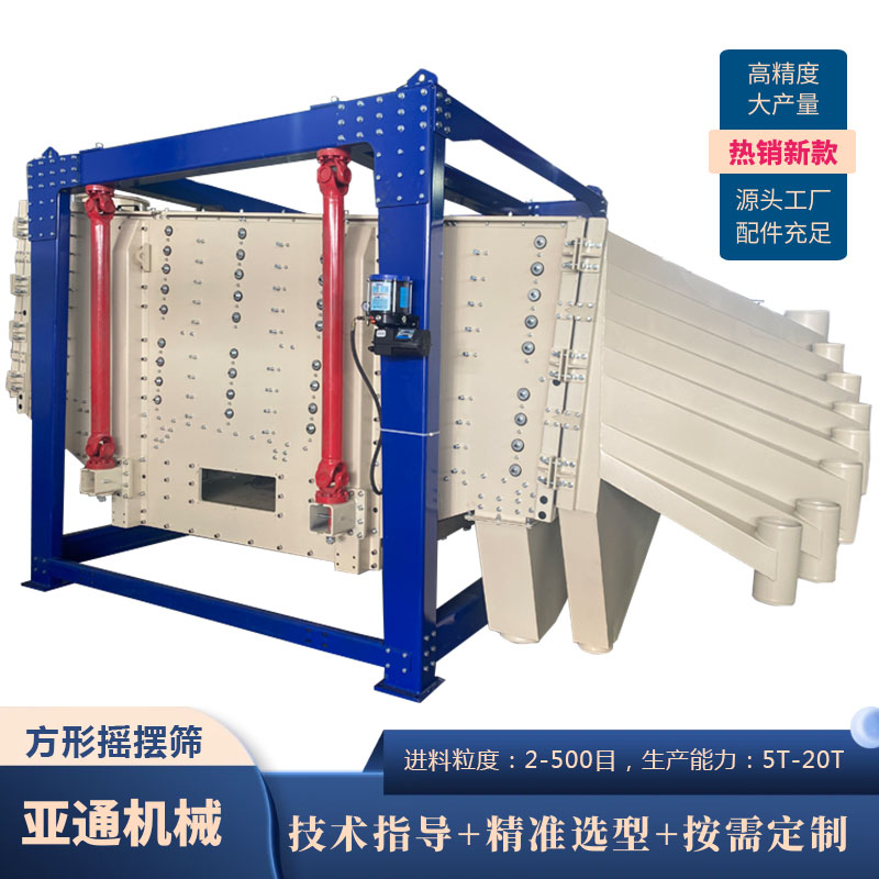 大型工業(yè)方形振動(dòng)篩仿人工篩分機(jī)洗衣粉雙層碳鋼材質(zhì)搖擺篩設(shè)備