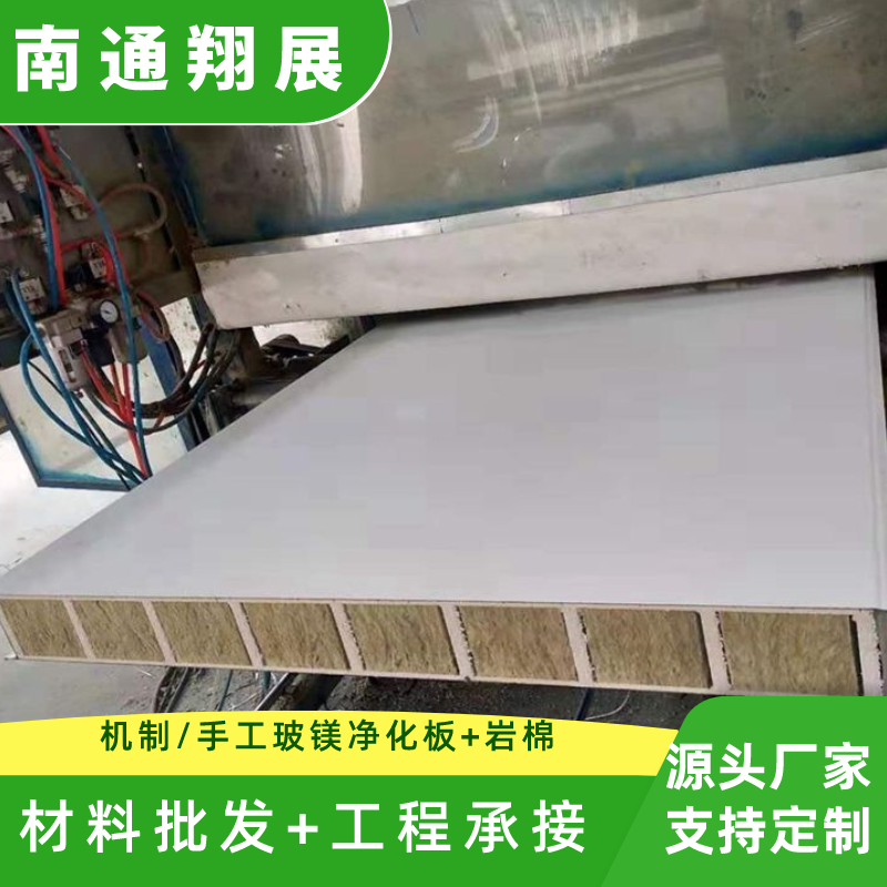 玻鎂凈化彩鋼板A級防火潔凈板實驗室電子車間裝修用隔墻吊頂