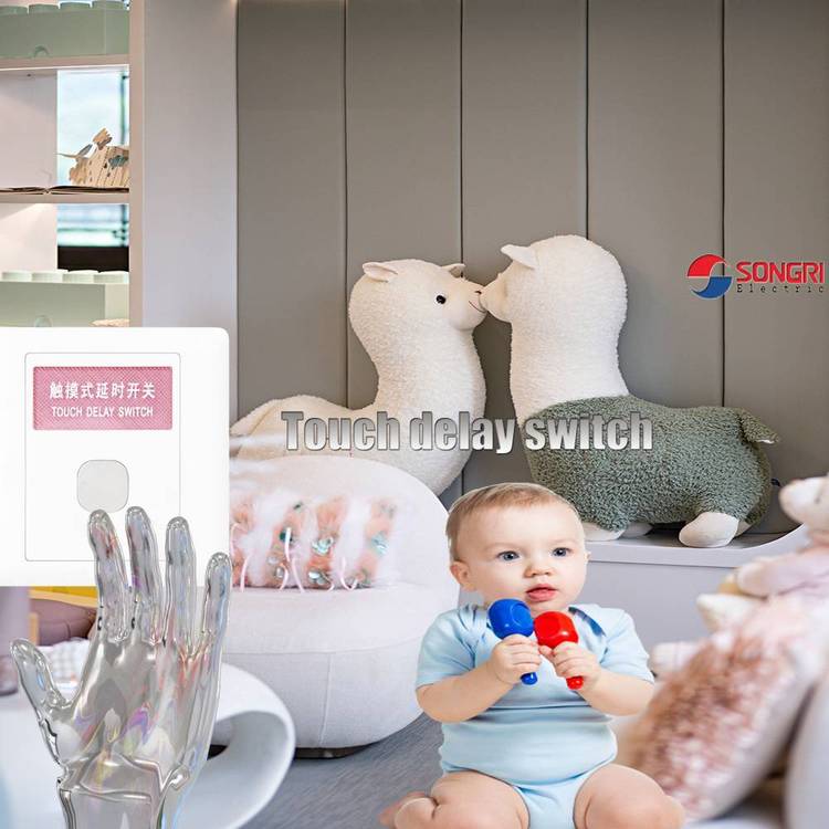 觸摸延時(shí)開(kāi)關(guān)面板上海松日（SONGRI）86型暗裝樓道延時(shí)開(kāi)關(guān)帶兩線三線四線消防觸摸延時(shí)開(kāi)關(guān)