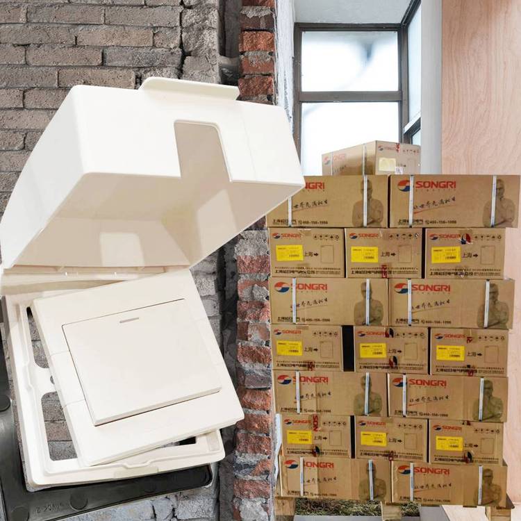 上海松日(SONGRI)防濺單聯(lián)開關(guān)86型開關(guān)暗裝一開單雙控安全防爆型報檢過關(guān)家裝燈具開關(guān)