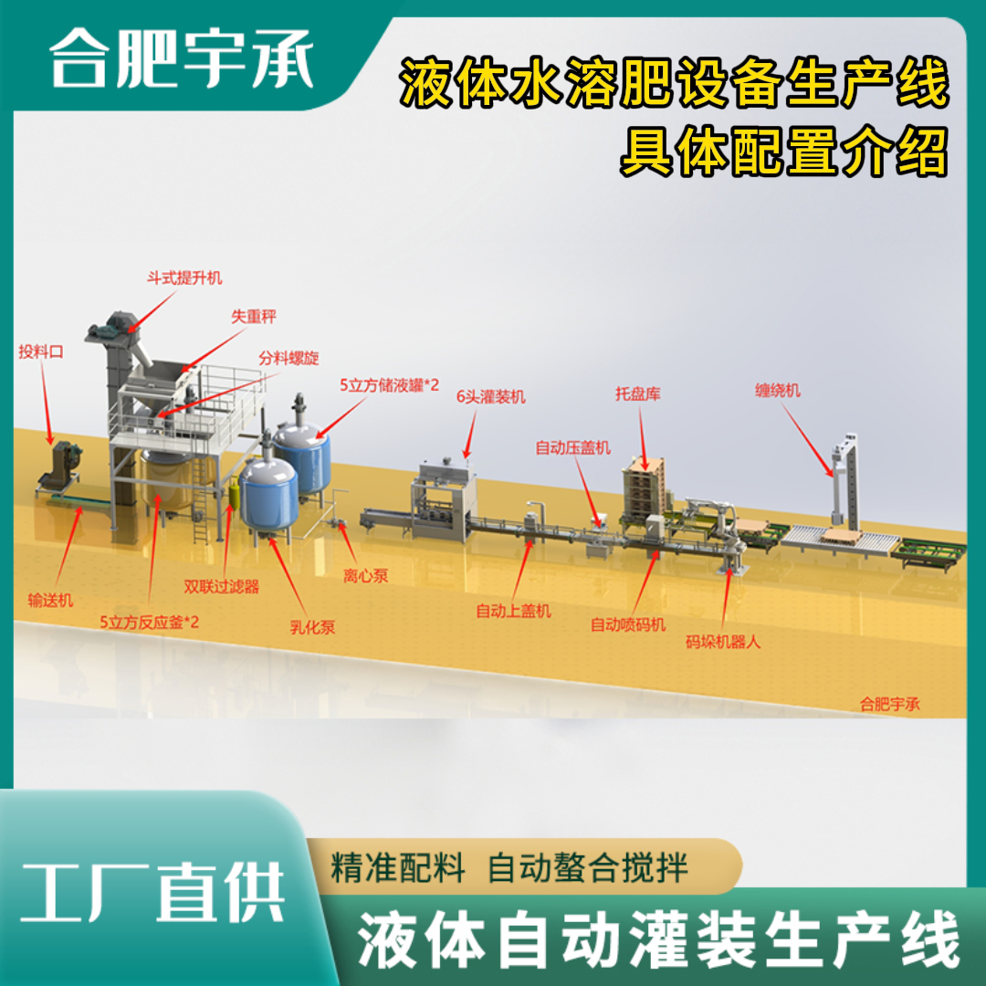 液體水溶肥設備生產線灌裝設備精準配料螯合乳化裝置