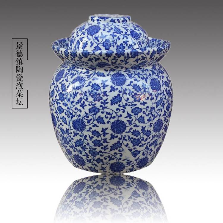 陶瓷四川泡菜罐腌蛋缸儲(chǔ)物密封罐酸菜壇陶瓷家用景德鎮(zhèn)腌菜壇工廠