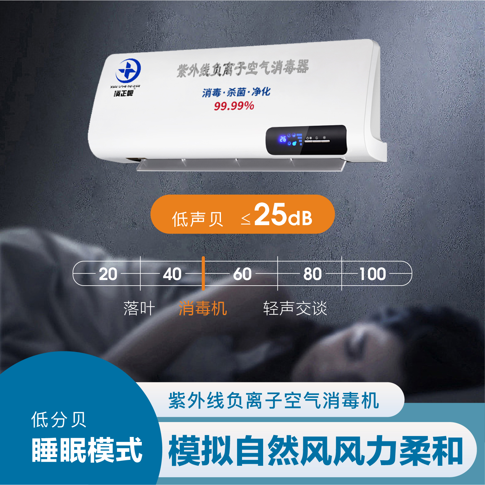 消正牌壁掛紫外線消毒機(jī)負(fù)離子殺菌不產(chǎn)生產(chǎn)有害物質(zhì)