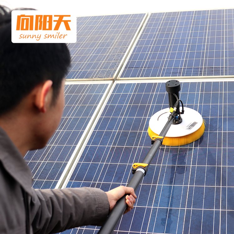 便攜式光伏板清洗刷單頭光伏電站專(zhuān)用清潔設(shè)備手持電動(dòng)清洗工具