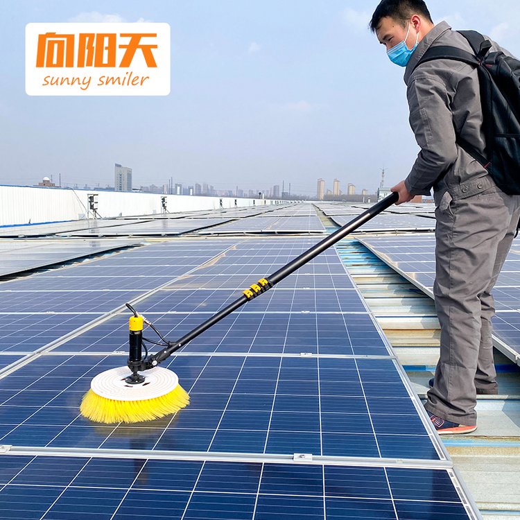 光伏重油污單頭清洗機太陽能光伏板電動清潔刷光伏電站清洗設(shè)備