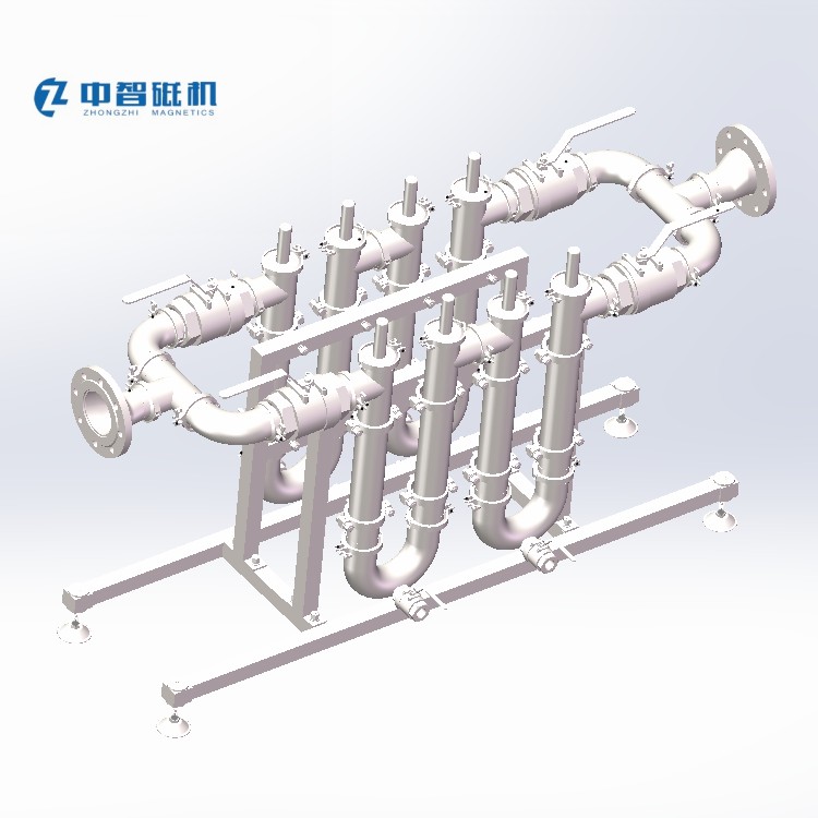 中智分流式永磁管道除鐵器液體分流管道組磁性流體管道過(guò)濾器