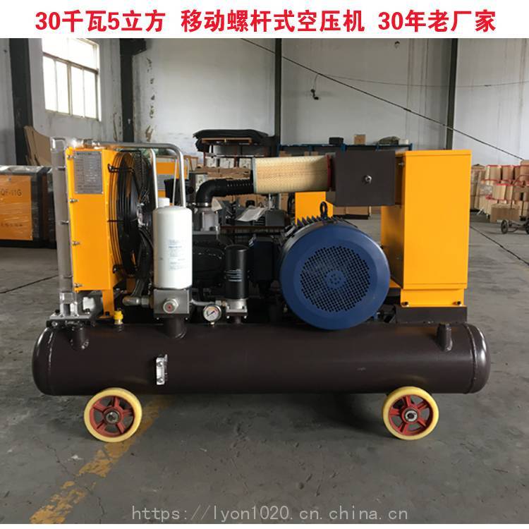 南寧工地移動(dòng)式螺桿空壓機(jī)15\/22\/30\/37kw噴外墻真石漆用空壓機(jī)