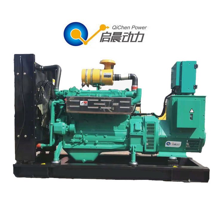 啟晨沼氣工程120kw沼氣發(fā)電機(jī)燃?xì)獍l(fā)電，智能化系統(tǒng)控制