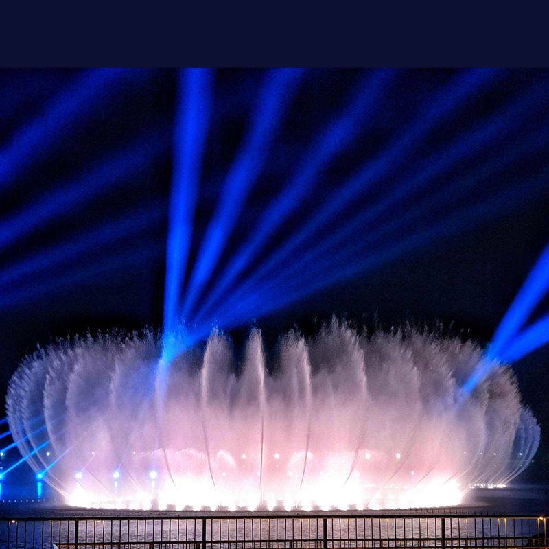 廣場旱式假山魚池噴泉園林水景水幕音樂噴泉設(shè)備廠家
