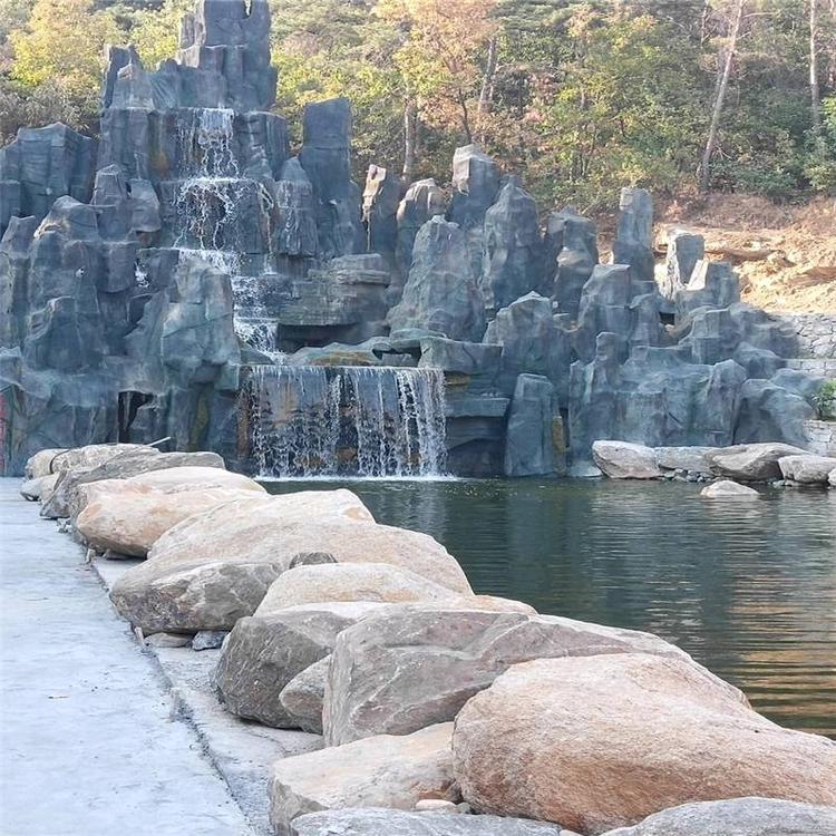 人造假山石,水池魚池別墅景觀,設(shè)計(jì)定制各類規(guī)格材料假山跌水瀑