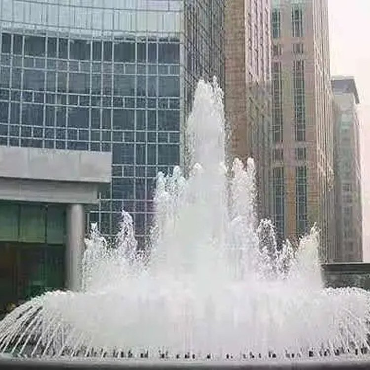 程控喊泉波光跳泉設計森鑫源水景旱噴彩色燈光音樂噴泉