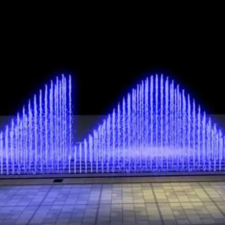 激光水幕音樂噴泉三維動畫跑泉森鑫源矩陣旱噴