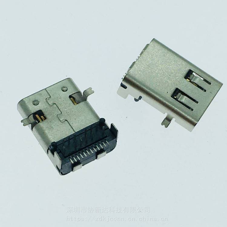 24P前貼后插母座USB3.1板上型DIP SMT加長(zhǎng)11.95mm插座TYPEC加長(zhǎng)款母座