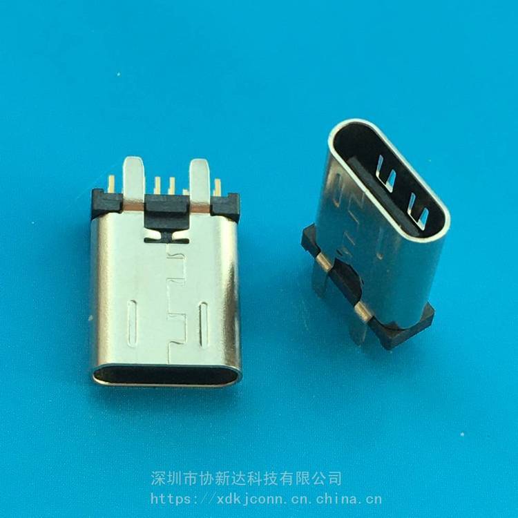 USB3.1立式直插母座TYPEC直立式180度插板14P立插DIP母座H=11.5MM