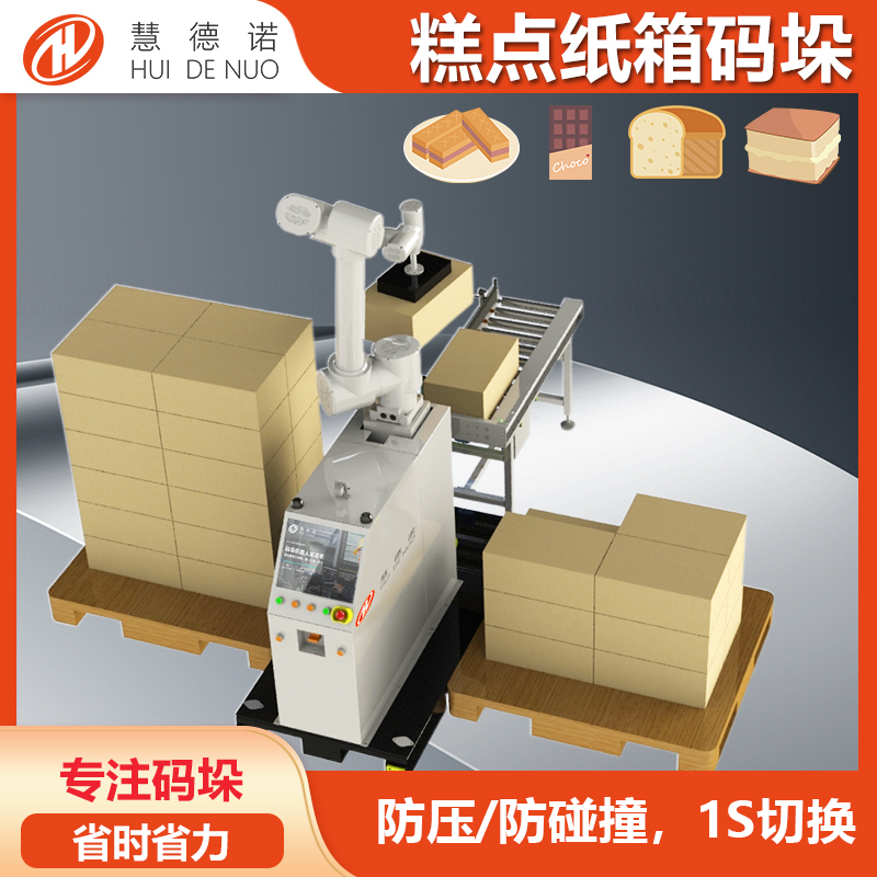 慧德諾協(xié)作碼垛機(jī)糕點(diǎn)糖果箱裝產(chǎn)品全自動碼垛設(shè)備源頭廠家