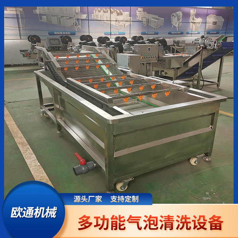 果蔬噴淋氣泡清洗機海帶絲全自動高壓清洗流水線設備一小時兩噸