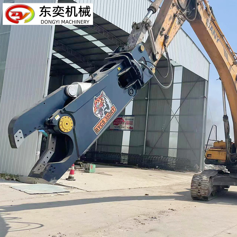 液壓剪子挖掘機(jī)鷹嘴剪剪切拆除廢鋼鋼板的設(shè)備