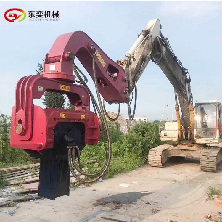太陽(yáng)能樁打樁機(jī)300光伏樁鉆孔機(jī)挖掘機(jī)震動(dòng)打拔樁機(jī)振動(dòng)打樁錘