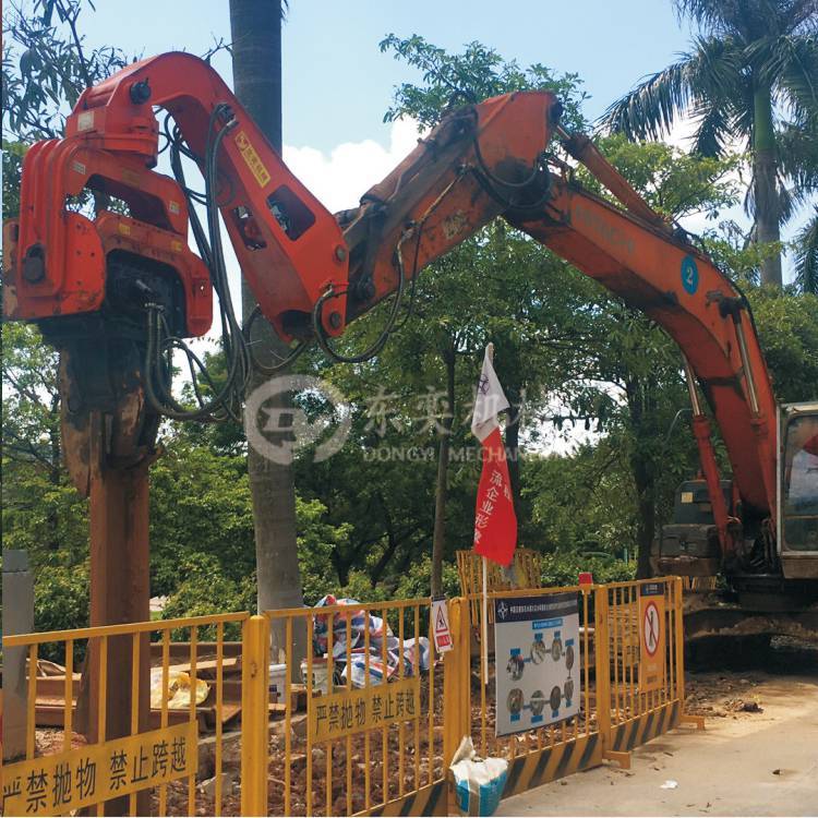 拉森樁***打樁機(jī)挖機(jī)改裝高頻液壓振動(dòng)打樁機(jī)東奕機(jī)械