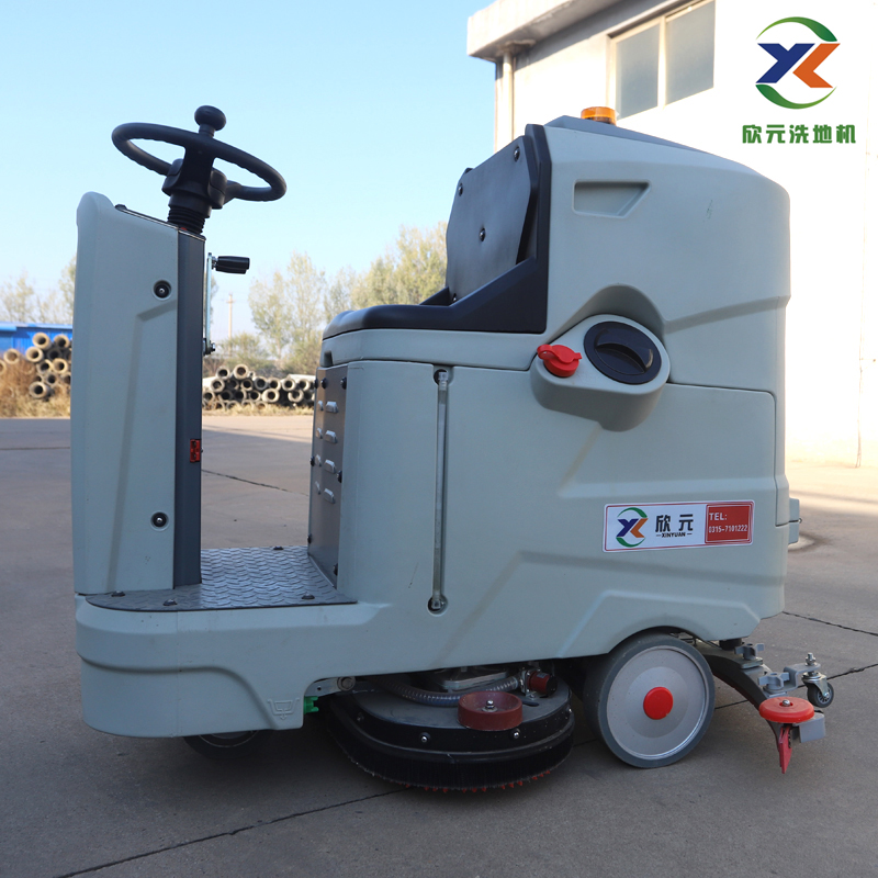 工廠用駕駛式洗地機(jī)欣元工業(yè)充電式刷地機(jī)雙刷大功率擦地機(jī)
