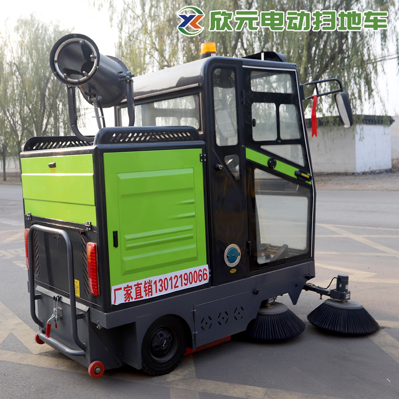 環(huán)衛(wèi)清潔車全封閉駕駛式電動(dòng)掃地車三輪小型掃路車欣元品牌