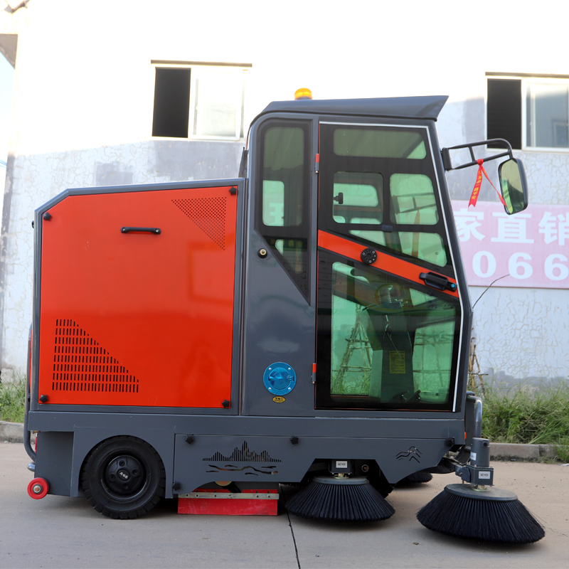 欣元XF2100型五刷電動掃地車全封閉多功能掃路車清掃車支持定制