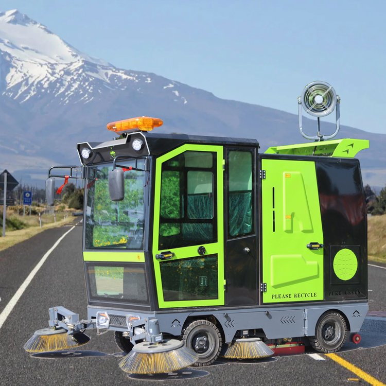 廠區(qū)清掃車多功能路面新能源掃地車電動駕駛式掃路車