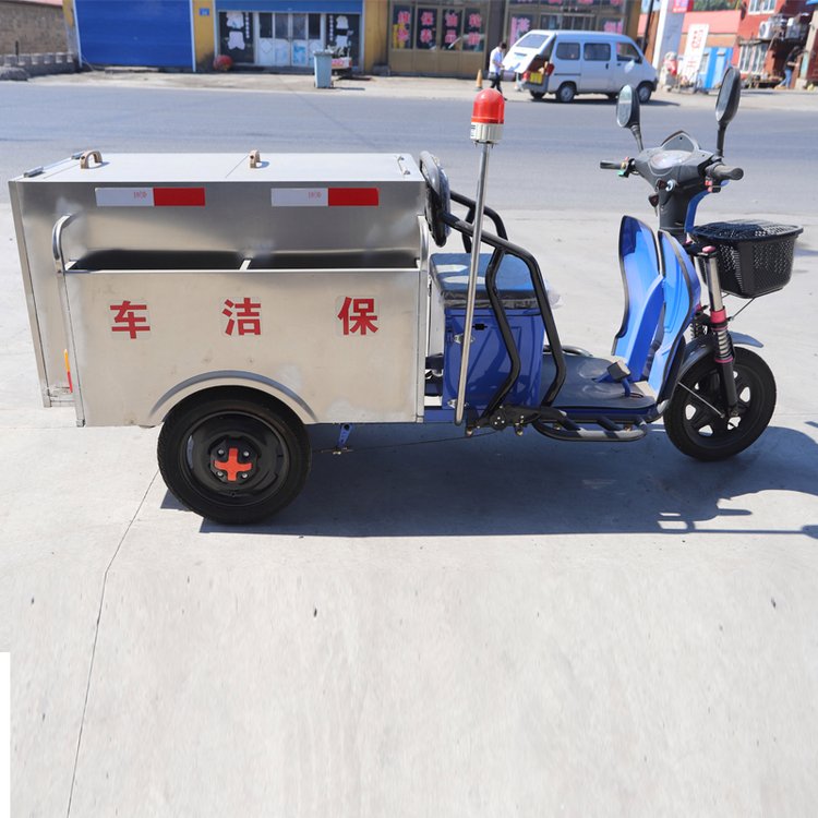 500L不銹鋼桶垃圾車環(huán)衛(wèi)工人用保潔車小型垃圾收集車