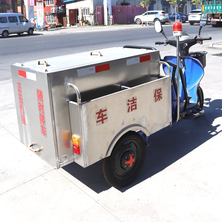 500L不銹鋼桶垃圾車環(huán)衛(wèi)工人用保潔車小型垃圾收集車