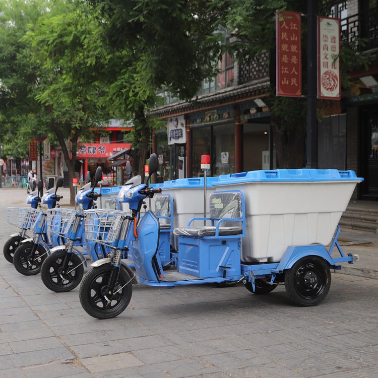 500L塑料桶保潔車電動環(huán)衛(wèi)垃圾清運車單桶自卸新能源垃圾車